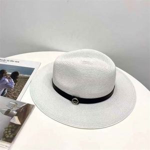 Gran oferta, sombreros de paja de diseñadores trenzados de hierba, sombrero de paja Natural para mujer, sombrero de paja de ala ancha plegable para mujer de calidad para niña - Product Image 3