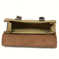 Sacoche à outils vintage en toile et cuir Crazy Horse pour vélo, sacoche universelle pour guidon et selle, pochette de rangement rétro pour moto et scooter