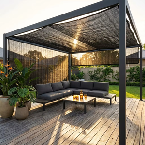 Tela de Toldo Rectangular Resistente al Calor <span class=keywords><strong>para</strong></span> Patio, Malla de Sombra de HDPE de 185GSM <span class=keywords><strong>para</strong></span> Pérgola y Cochera, Permeable al Agua - Product Image 6