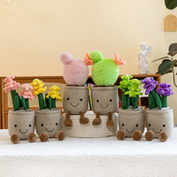 Cactus en peluche simulé en pot, fleur de tulipe, gâteau d'anniversaire, promotion de marché nocturne, cadeaux, ornements, vente en gros transfrontalière