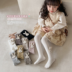 Yy442 Collant in Maglia Anti-Pilling Primaverili e Autunnali con Coniglio 3D per Bambine, Neonati e Bambini - Product Image 3