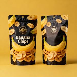 Sacs d'emballage en plastique laminé mat en aluminium avec fermeture éclair pour chips de mangue et de banane en gros - Product Image 6
