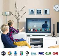 Antenne TV numérique intérieure/extérieure amplifiée, amplificateur puissant, meilleur amplificateur de signal, 4K 1080P avec câble coaxial