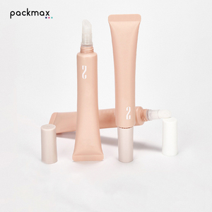 Custom silicone <b>eye</b> cream/lip gloss tube — 15ml PE cosmetic packaging, 19mm diameter slant nozzle tube - Product Image 1