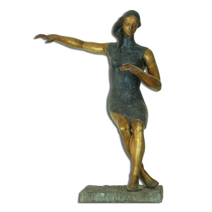 Sculpture d'art européenne et américaine, figurine en aluminium coulé, décoration artistique moderne pour la maison, sculpture pour entrée ou présentation sur bureau - Product Image 5