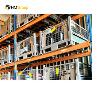 Toz boya depolama istiflenebilir metal çelik katlanır metalik gitterbox/ stillage kafes - Product Image 6