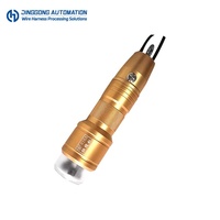 Mesin Pemilin Kawat Elektrik Genggam Dinggong DG-NX30 Otomatis/Semi-Otomatis 24V untuk Kawat Fleksibel Inti Tembaga 130RPM 1-5 Kabel