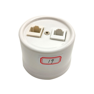 Vente en gros Téléphone en porcelaine vintage Montage en surface Prise murale RJ11 Internet RJ45 pour ordinateur avec cadre - Product Image 1