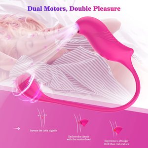 Giocattolo rosa per vibratore di aspirazione della lingua della ragazza con vibratore orale del sesso della ventosa del capezzolo dell'uovo vibrante per le coppie delle donne - Product Image 5