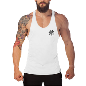 Débardeur de sport décontracté en coton tricoté pour homme avec logo personnalisé, idéal pour la musculation et l'entraînement estival - Product Image 1