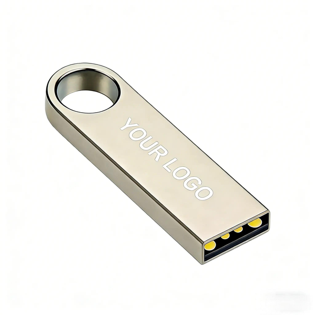New High Quality Multi-Capacity Metal USB 2.0 High-Speed Thumb Drive 4GB-64GB Silver Versatile Personal Business Use 2-Year