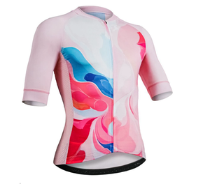 Maillot de <span class=keywords><strong>cyclisme</strong></span> unisexe rose extensible et infroissable, personnalisable, vêtement de <span class=keywords><strong>cyclisme</strong></span> professionnel, vêtement de sport, multi-scènes, service OEM - Product Image 1