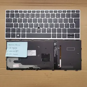 Nouveau <span class=keywords><strong>clavier</strong></span> rétroéclairé pour <span class=keywords><strong>HP</strong></span> Elitebook 830 G5 830 G6 836 G5 Series, disposition US, langue UK, avec rétroéclairage et pavé tactile, qualité originale - Product Image 1