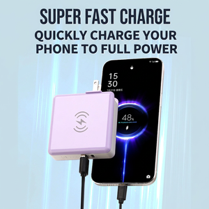 พาวเวอร์แบงค์ไร้สาย 65W พร้อมปลั๊ก Type C สำหรับใช้ในสหรัฐอเมริกาและแคนาดา รองรับการชาร์จเร็ว ป้องกันการชาร์จเกิน - Product Image 4