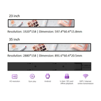 21 24 29 35 43 88 inci LCD Bar rak layar iklan Digital papan reklame LCD pemutar Panel Ultra lebar peregangan tampilan