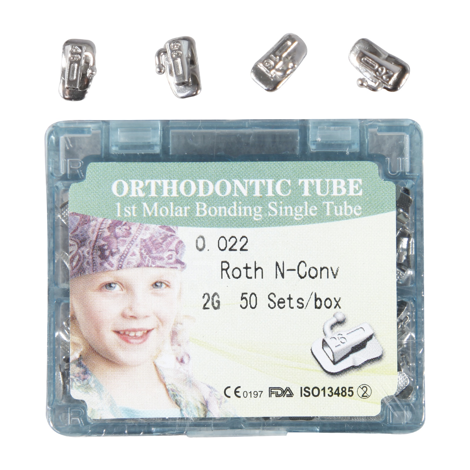 AZDENT Dental Orthodontic 1st/2nd Molar Buccal Tubes Roth/MBT 022/ 018 Bondable AZDENT Dental Orthodontic 1st/2nd Molar Buccal Tubes Roth/MBT 022/ 018 Bondable