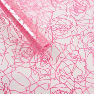 Papel de Regalo Transparente Impermeable OPP con Diseño Floral, <span class=keywords><strong>Envoltorio</strong></span> para Ramos de Rosas, para Bodas y San Valentín - Product Image 4