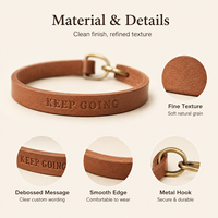 Bracelet en cuir véritable gravé au laser personnalisé avec nom et logo pour homme et femme, cadeau d'anniversaire, vente en gros