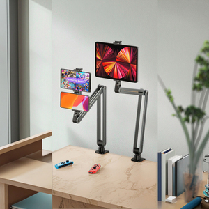 Sáng Tạo Phổ 360 ° Xoay Dài Cho Cánh Tay Máy Tính Bảng Đứng Chủ Kim Loại Bàn Cradle Núi Hợp Kim Nhôm Mới Đổi Mới Mục - Product Image 2