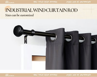 YIJIALE Barra de Cortina Doble para Ventana Corrediza de 18-28 Pulgadas, Color Negro Mate, con Barra Telescópica Resistente, Ecológica y Duradera - Enlace de Muestra