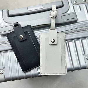 Thickened PU leather top with four-fold clasp luggage tag and vertical-flap boarding <b>pass</b> <b>holder</b> - Product Image 3