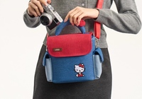 Sac de rangement bandoulière en nylon personnalisé, vintage, léger, grande capacité, étanche, avec fermeture éclair, motif dessin animé mignon, pour protection d'appareil photo
