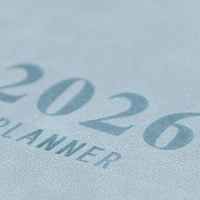 Agenda 2026, logo personnalisable, organiseurs, journaux, planificateur d'objectifs hebdomadaires 365 jours, carnet de notes, reliure cousue