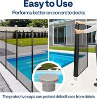 Pool-Sicherheitszaun Abnehmbares Netz 4FT/1,2M Höhe Aluminium- & PVC-Stangen UV-geschützt Kinderbarriere Hochbelastbar Großhandel