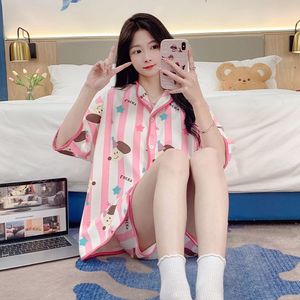 Haut de gamme été filles pyjamas mignon dessin animé motif respirant doux confortable beau tenue décontractée avant en gros <span class=keywords><strong>pas</strong></span> <span class=keywords><strong>cher</strong></span> - Product Image 3