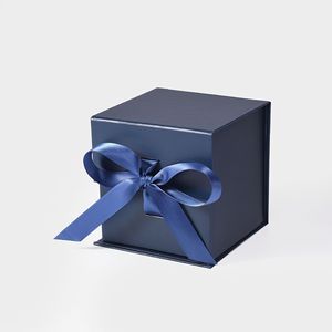 Bán buôn sang trọng tùy chỉnh cứng vuông gấp từ hộp quà tặng cho quà cứng nhắc các tông Hộp Quà Tặng hộp giấy với <span class=keywords><strong>Ribbon</strong></span> - Product Image 5
