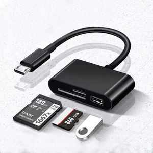 Hochwertiger USB-C-Hub <span class=keywords><strong>3</strong></span>-in-1 Typ-C Micro OTG TF SD Speicherkartenleser mit DC-Ausgang, tragbar - Product Image 4