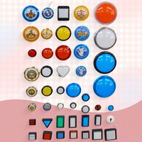 Boutons poussoirs lumineux multicolores personnalisés de différentes tailles, ensemble de boutons d'arcade en métal et plastique pour machines de jeux d'arcade