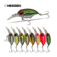 Leurre OEM Hessen 38mm 5.3g Minnow Jerkbait Flottant à Lame Courte et Longue, Profil Chubby, Lancer Longue Distance, pour Saumon en Eau Salée