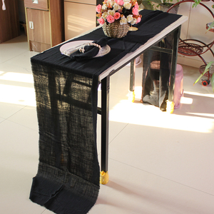 Elegant -Colored 100% Polyester Wabi-Sabi Style Table Runner Woven <b>Cheese</b> <b>Cloth</b> Customized Color Banquet Table - Product Image 5