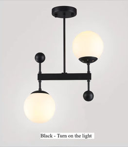 Lampes suspendues modernes en forme de <span class=keywords><strong>boule</strong></span> de verre dorée, style nordique minimaliste, en fer, LED, luminaires suspendus, éclairage de décoration intérieure - Product Image 6