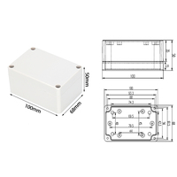 100*68*50 IP65 scatola di giunzione elettronica di plastica impermeabile
