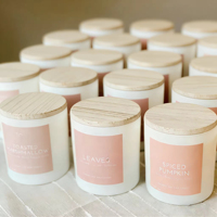 Bougie parfumée de luxe 100% cire de soja avec couvercle personnalisé, aromathérapie, pour les fêtes, Diwali, Pâques, Ramadan, respectueuse de l'environnement