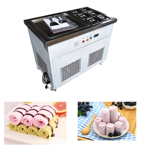 Machine à glace roulée pour usage commercial, machine à faire des glaces roulées pour cafés fusion, machine à glace roulée commerciale - Product Image 1