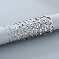 Bracelet chaîne Figaro NK uni style neutre, minimaliste, polyvalent, longueur réglable, en acier inoxydable, bijoux de main, vente en gros