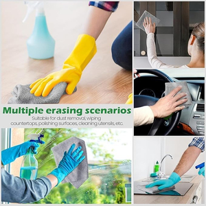 Rouleau de chiffons de nettoyage en microfibre jetables avec logo personnalisé, approvisionnement en gros OEM, rouleau d'essuie-tout absorbant détachable pour cuisine - Product Image 5