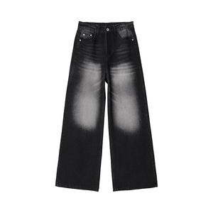 Men's Classic Washed Denim <b>Y2K</b> Heavyweight Loose Fit Straight Leg Jeans Casual <b>Trousers</b> Wholesale 2026 Spring Fashion - Product Image 2