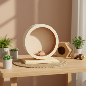 Roue de course pliable en bois pour hamster 2026 – Jouet silencieux et design pour hamster - Product Image 1