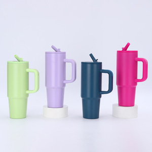 Premium 40oz Double Wall Vacuum Insulated Stainless Steel Tumbler with Handle and Flip Straw Lid BPA Free Durable Coffee Mug for - Product Image 5