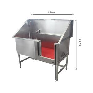 Baignoire <span class=keywords><strong>Spa</strong></span> Multifonctionnelle en Acier Inoxydable pour Animaux de Compagnie VET, Station de Lavage et de Toilettage pour Chiens avec Porte Gauche, Écologique - Product Image 3