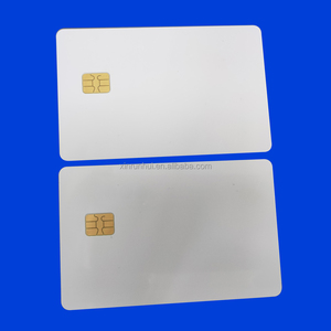 Carta di credito in PVC di 4428 smart Contact con banda magnetica con slot per chip di stampa colorato bianco 4442 - Product Image 5