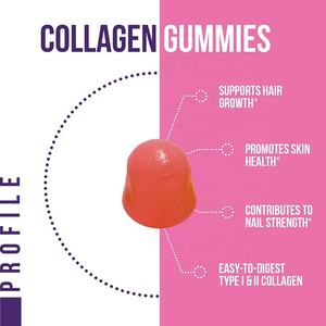 Compléments Végans Comestibles aux Gélules Capillaires Gélifiées de Collagène et d'Acide Hyaluronique, Vitamines Biotine Gélifiées au Collagène - Product Image 2