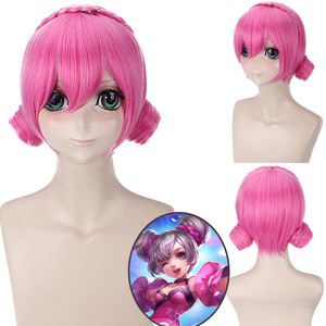 Peluca de Cosplay del Juego King Game Glory: Da Ji, Zhong Wuyan, Xiao Qiao, Sun Shangxiang, <span class=keywords><strong>Angela</strong></span>, Zhouzhuang - Product Image 2