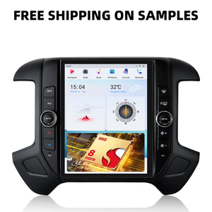 Écran de lecteur DVD <span class=keywords><strong>radio</strong></span> Android 13 de style Tesla de 12,1 pouces pour GMC Sierra Chevrolet Silverado 2014-2018 QLED CarPlay DSP 4G GPS - Product Image 1