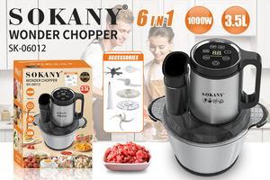 Máquina <span class=keywords><strong>de</strong></span> Alimentos <span class=keywords><strong>Sokany</strong></span> 6 en 1 <span class=keywords><strong>de</strong></span> 3L con Pantalla LCD, <span class=keywords><strong>Picadora</strong></span> <span class=keywords><strong>de</strong></span> <span class=keywords><strong>Carne</strong></span>, Trituradora <span class=keywords><strong>de</strong></span> Fufu, Licuadora Portátil Multifuncional, Molinillo Eléctrico <span class=keywords><strong>de</strong></span> <span class=keywords><strong>Carne</strong></span> - Product Image 3