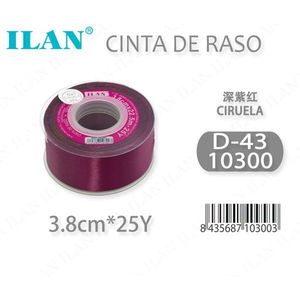 Nastro in raso 3,8 cm 25Y colore prugna intenso per artigianato e decorazioni - Product Image 2